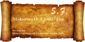 Stubenvoll Fidélia névjegykártya
